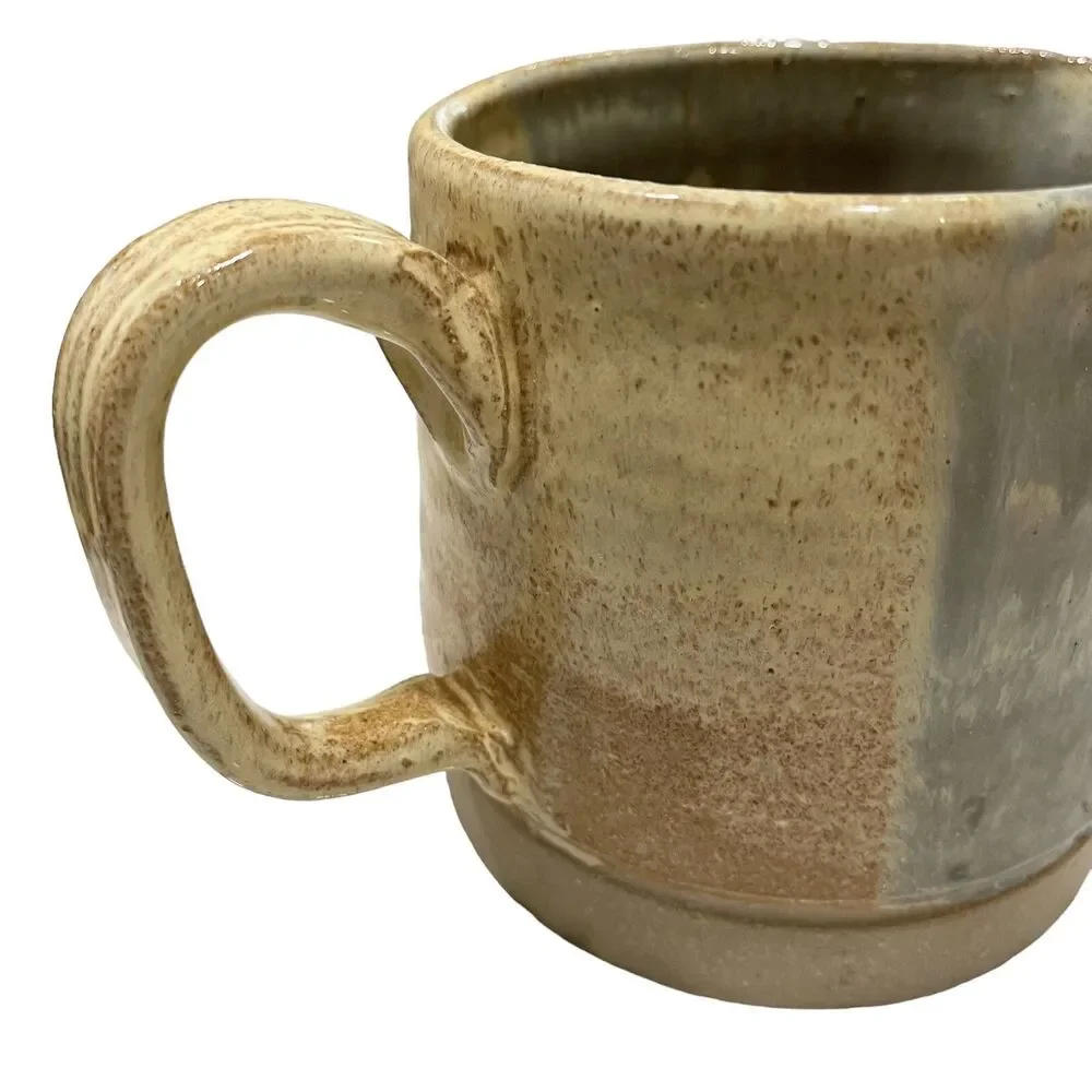 Vintage Pitcher Creamer Glazed Stoneware Signed Marked BC Heavy Pottery B.C.